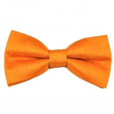 Orange Paisley Patterned Men's Bow Tie