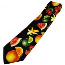 Oranges, Watermelons, Limes, Bananas, Strawberries & Cherries Men's Novelty Tie