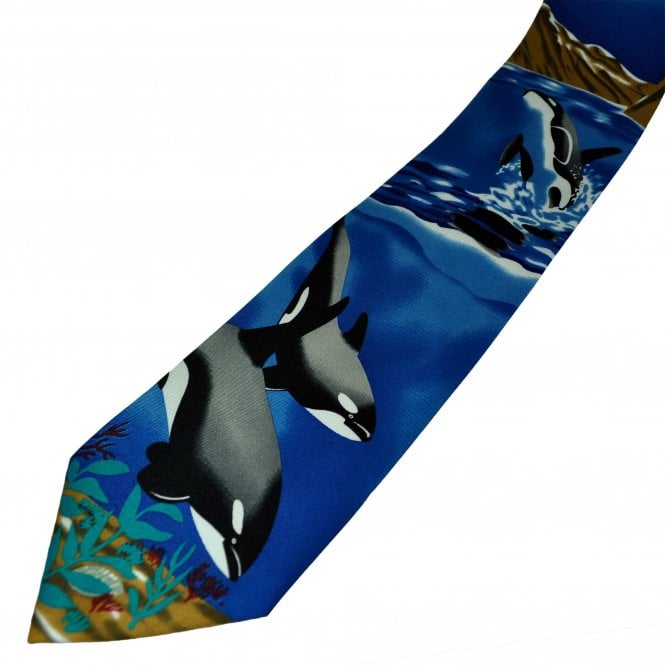 Orca Whales Men's Novelty Tie