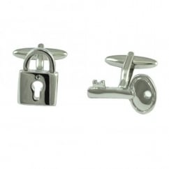 Padlock & Key Novelty Cufflinks
