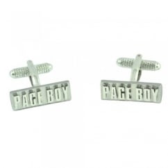 Page Boy Rectangle Wedding Cufflinks