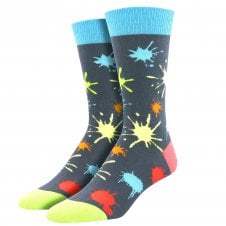 Paintball Paint Splash Grey Luxury Men's Socks