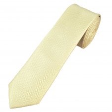 Pale Lemon Yellow Men's Skinny Tie
