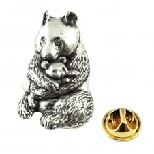 Panda English Pewter Lapel Pin Badge