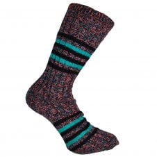 Pantherella "Phoenix" Navy, Turquoise & Red Striped Men's Socks