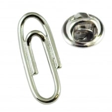 Paperclip Lapel Pin Badge