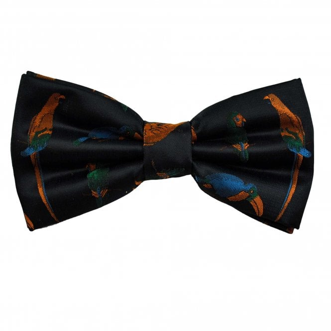 Parrots & Toucans Navy Blue Novelty Bow Tie