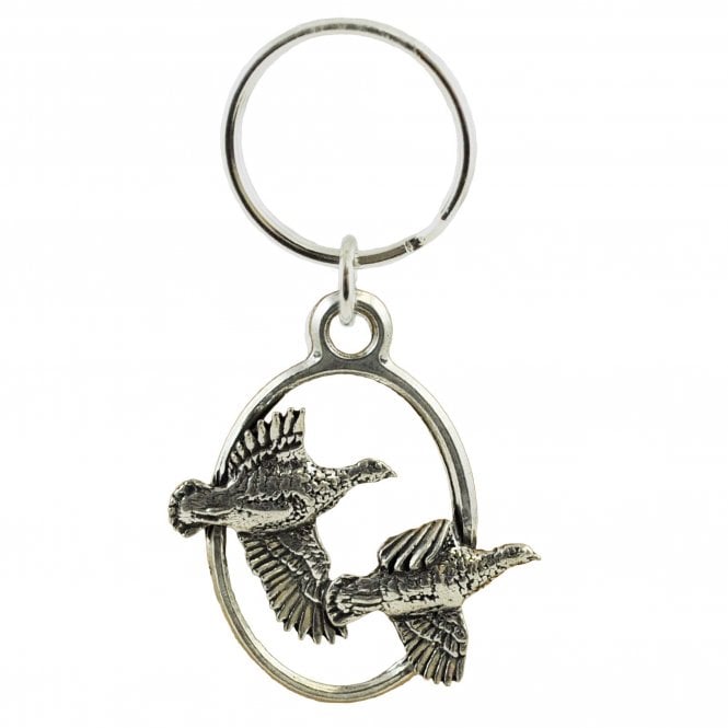 Partridge Bird English Pewter Keyring