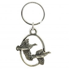 Partridge Bird English Pewter Keyring