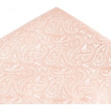 Peach Paisley Pattern Pocket Square Handkerchief