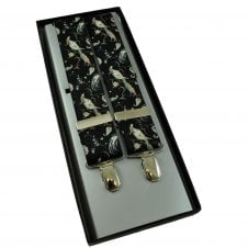 Peacock Black Luxury Men's Trouser Braces