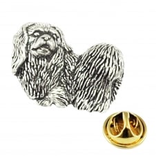 Pekingese Dog English Pewter Lapel Pin Badge