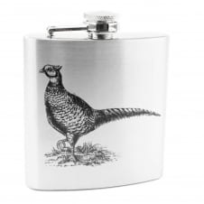 Pheasant 6oz Stainless Steel Hip Flask