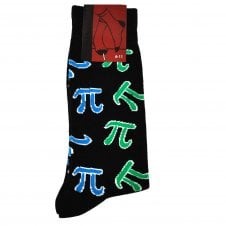 Pi Maths Symbols Black Men's Novelty Socks