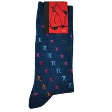 Pi Maths Symbols Navy Blue Men's Novelty Socks