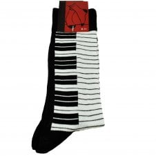 Piano Keyboard Black & White Keys Men's Novelty Socks