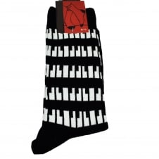 Piano Keyboard Black & White Men's Novelty Socks