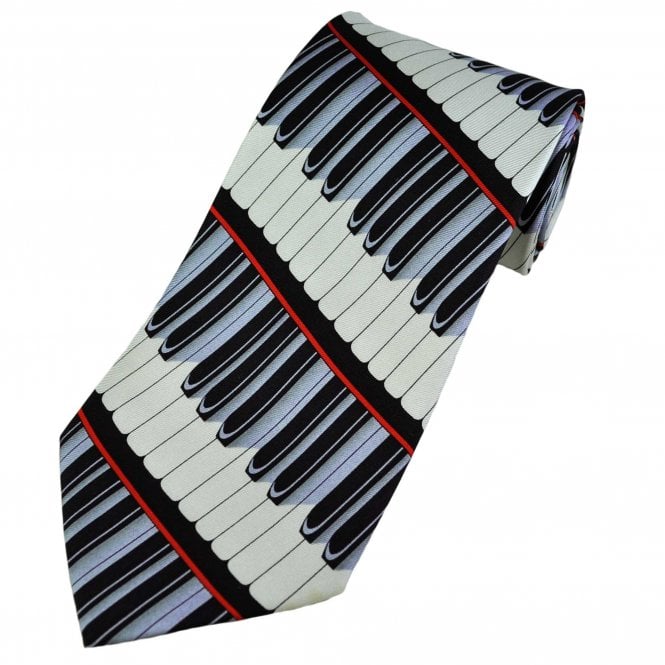 Piano Keyboard Music Silk Men's Novelty Tie