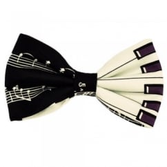 Piano Keyboard Silk Novelty Bow Tie