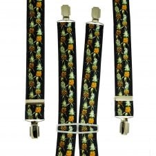 Pineapple Black Men's Trouser Braces