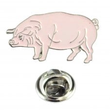 Pink Farm Pig Lapel Pin Badge