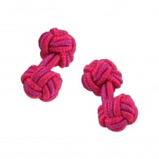 Pink & Fuchsia Pink Elastic Knot Cufflinks