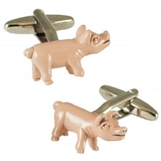 Pink Pig Luxury Novelty Cufflinks