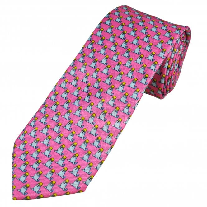 Pink Sea Lions Men's Novelty Tie