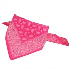 Pink & White Paisley Bandana Neckerchief