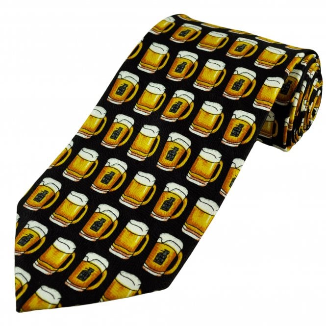 Pint of Beer Black Men's Novelty Tie