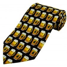 Pint of Beer Black Men's Novelty Tie