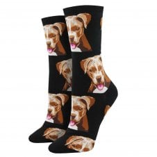 Pit Bull Terrier Dog Black Luxury Ladies Socks