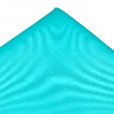 Plain Aqua Blue Silk Pocket Square Handkerchief
