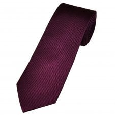 Plain Aubergine Men's Silk Tie