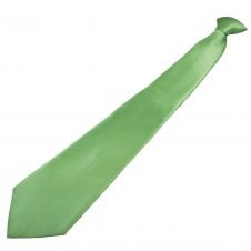 Plain Autumn Sage Green Clip-On Tie