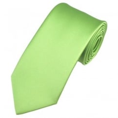 Plain Avocado Green Satin Tie