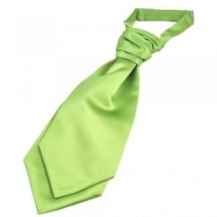 Plain Avocado Green Scrunchie Wedding Cravat