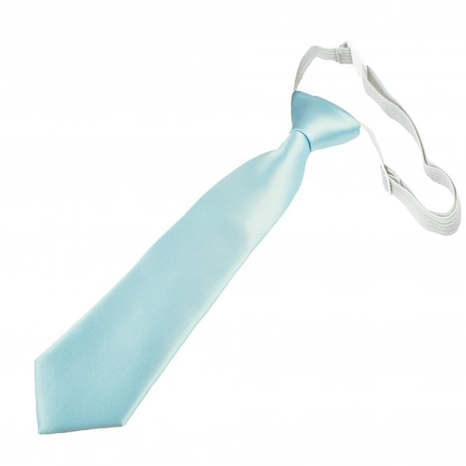 Plain Baby Blue Boys Skinny Tie - 6 Months to 4 Years