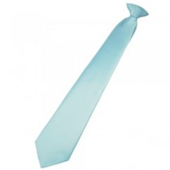 Plain Baby Blue Men's Clip On Tie