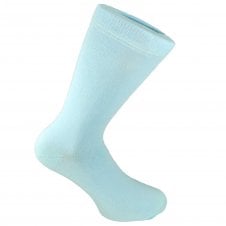 Plain Baby Blue Men's Socks