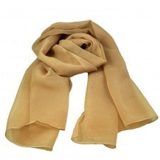 Plain Beige Chiffon Scarf