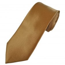Plain Beige Men's Satin Tie