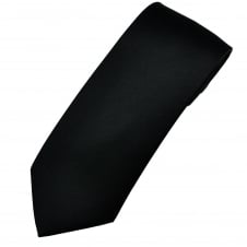 Plain Black 6cm Skinny Tie