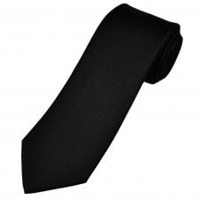Plain Black Barathea Men's Tie