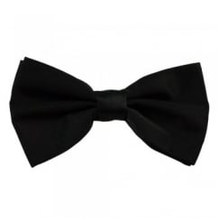 Plain Black Bow Tie