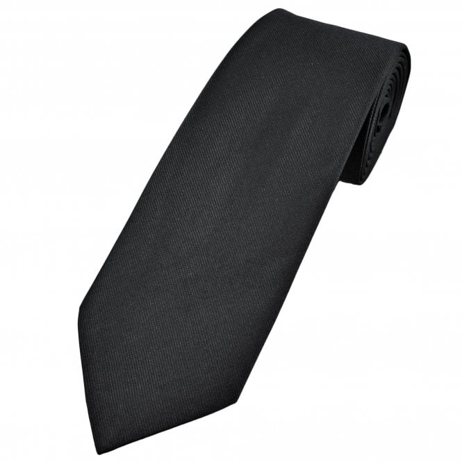 Plain Black Men's Eco Tie - Made in United Kingdom, Using Recycled Plastic Bottles