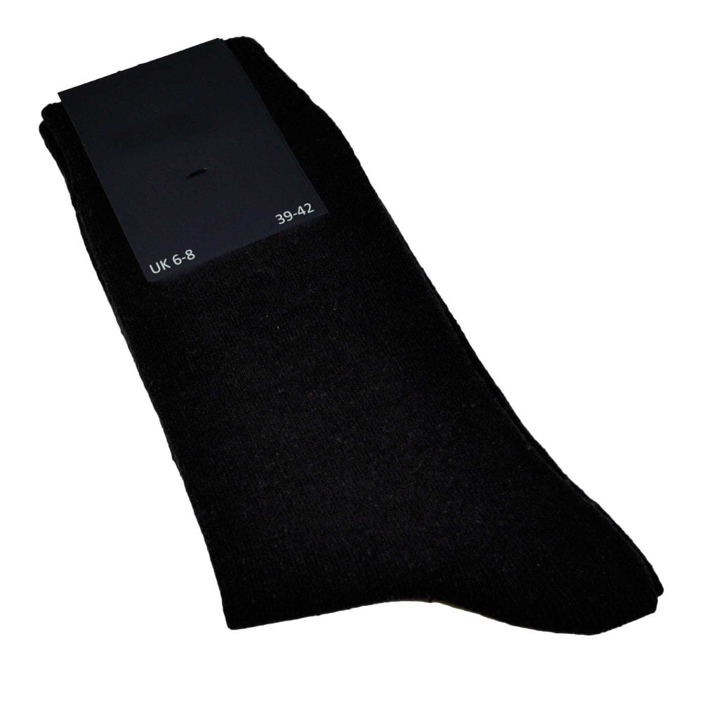 Plain Black Men's Socks - Size 6-8 Size: UK: 6-8