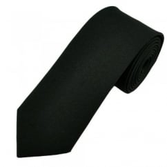 Plain Black Men's Tie