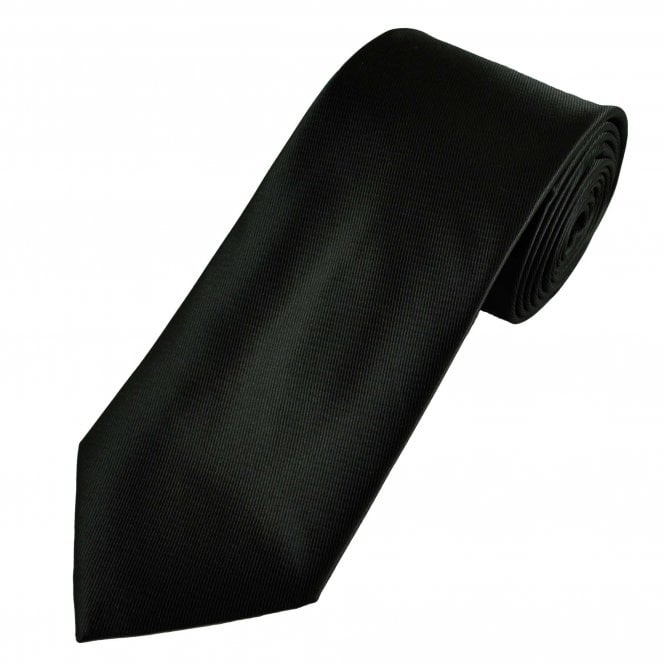 Plain Black Men's Tie