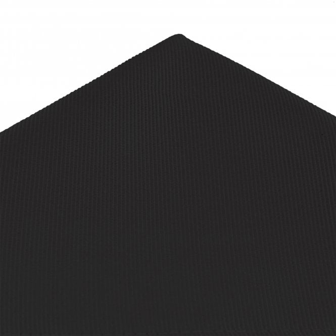 Plain Black Silk Pocket Square Handkerchief